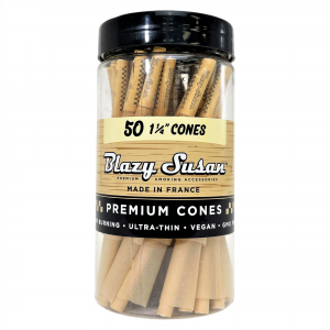 Blazy Susan 1 1/4 Size Cones 50ct Jar - Unbleached  